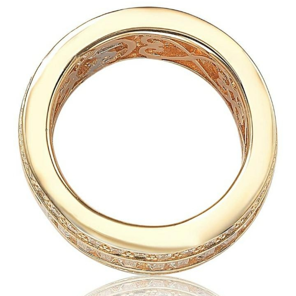 14K Rose Gold Plated Sterling Silver Baguette Cut - Picture 14 of 14